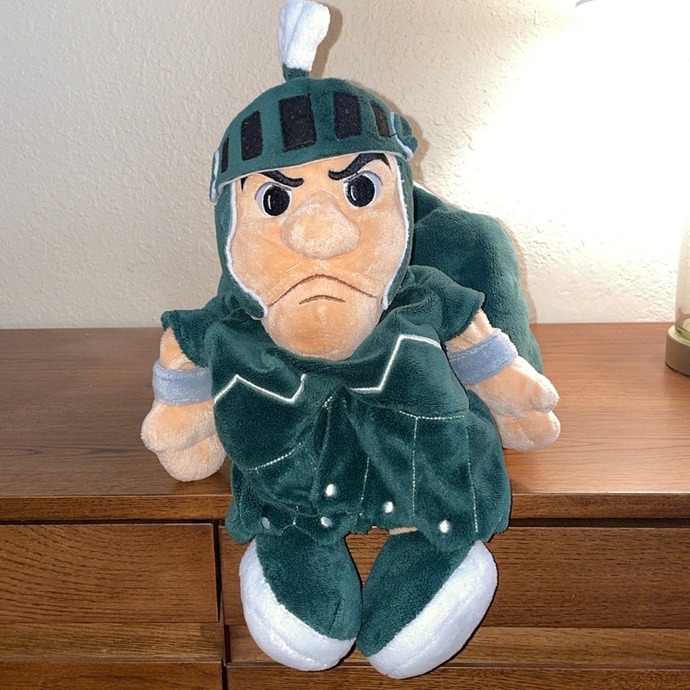 Michigan State Plush Reversible Football Spartan Sparty